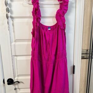 Old Navy Pink Ruffle Mini Dress